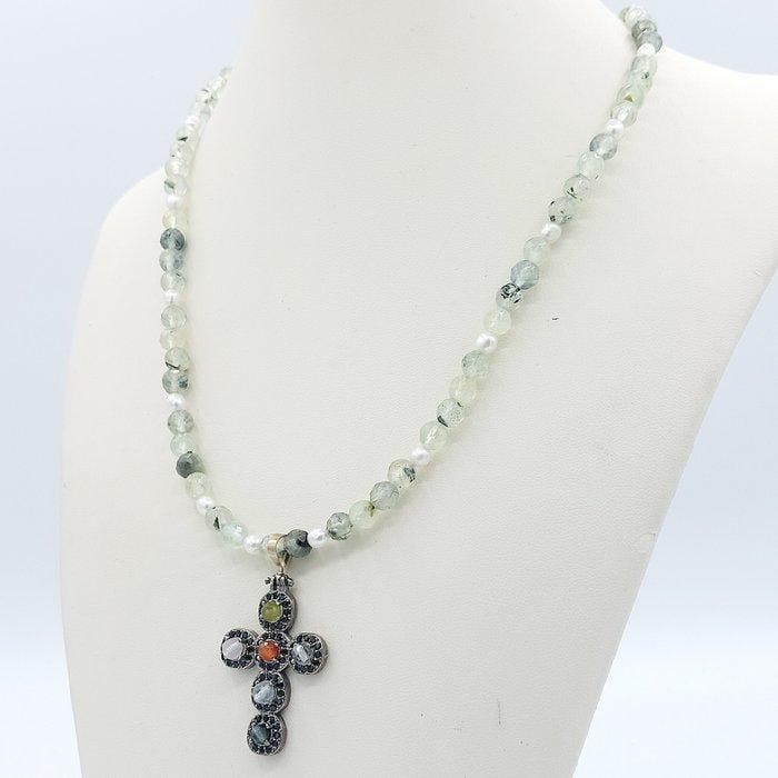 Sans prix de réserve - Collier avec pendentif - 18 carats, Handtassen en Accessoires, Antieke sieraden