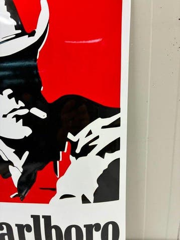 Marlboro Cowboy – Emaille Reclamebord – Iconische Western