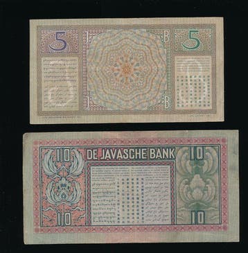 Pays-Bas, Indes. - 5 and 10 Gulden 1939 - Pick 78c, 79c