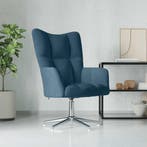 vidaXL Relaxstoel fluweel blauw, Verzenden