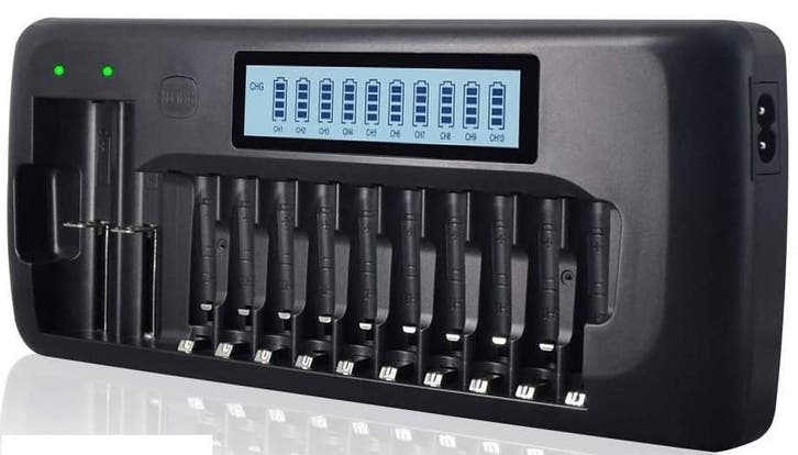 DrPhone BL12 Batterijlader 12-slots 1.2V AA/AAA/ NiMH &, Telecommunicatie, Mobiele telefoons | Telefoon-opladers, Nieuw, Verzenden
