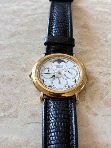 Seiko - Moonphase - Calendar - Vintage - Sans prix de, Bijoux, Sacs & Beauté