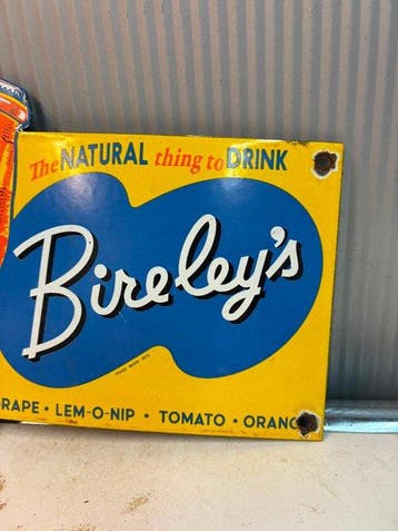 Panneau publicitaire vintage Bireley’s – publicité de soda
