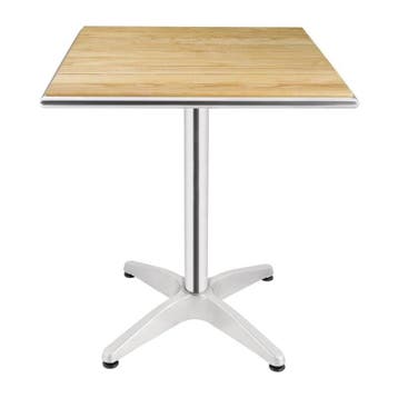 Tafel | Hout/Aluminium | Essenhout Blad | Aluminium Frame |, Verzenden, Nieuw in verpakking