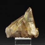 Gele kwarts met limoniet, iriserende kristallen, Alpino,, Verzamelen, Mineralen en Fossielen