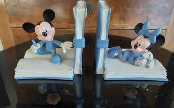 Disney - Beeldje - Paire de serre-livres Mickey et Minnie, Verzamelen, Nieuw