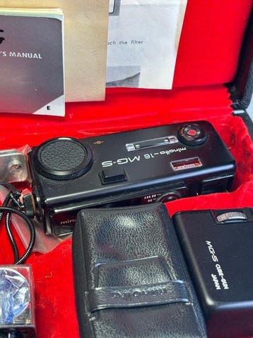 Minolta 16 MG-S Black in presentatie case | Caméra miniature, Nieuw
