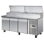 Saladette - 3 deuren | 2020 x 800 mm | 10 x GN1/3 | +2° tot, Verzenden