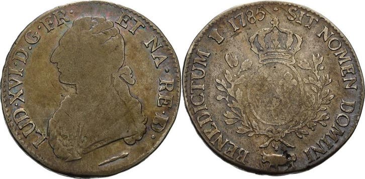 Écu aux branches dolivier de Béarn 1785, Frankreich Lud., Timbres & Monnaies, Monnaies | Europe | Monnaies non-euro, Envoi