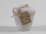 Tuinkaars garden candle smal rustiek 24 uur light grey 80x90, Nieuw