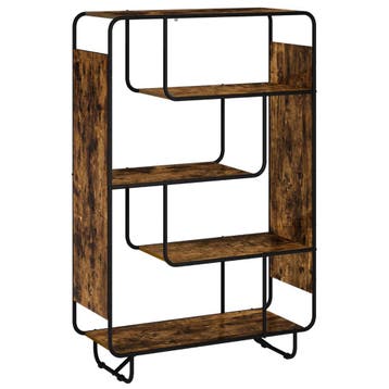 vidaXL Highboard Gerookt eiken 93.5 x 37.5 x 144 cm Bewerkt, Verzenden, Nieuw