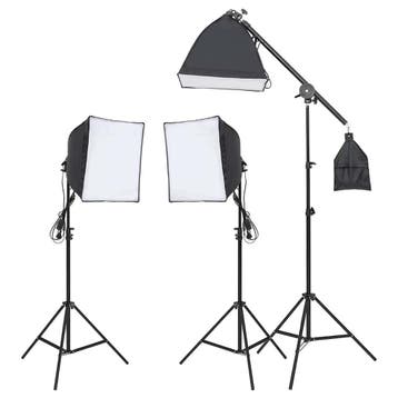 vidaXL Studioverlichtingsset met statief en softbox, Verzenden