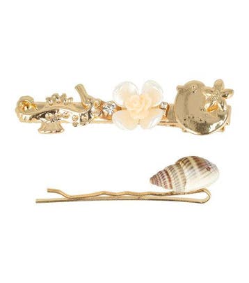 Haarspeld Duckklem & Schuifspeldje 6,5cm – Zeepaardje Vis, Nieuw