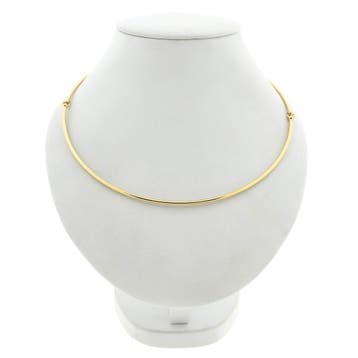 Gouden staafjes schakelketting | 36 cm, Handtassen en Accessoires, Kettingen, Ophalen of Verzenden, Gebruikt, Goud, Goud