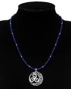 Lapis lazuli - Druïdische Triskèle ketting: De Sleutel van
