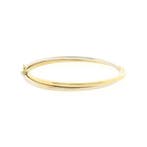 Bicolor gouden slavenarmband; Maat M/L, Ophalen of Verzenden, Gebruikt, Overige kleuren, Goud