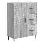 vidaXL Dressoir met lade Grijs sonoma 66 x 34,5 x 89,5 cm, Huis en Inrichting, Kasten | Dressoirs, Verzenden, Nieuw