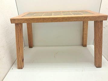 Bijzettafel - Eik - Tafel met tegels, Antiek en Kunst