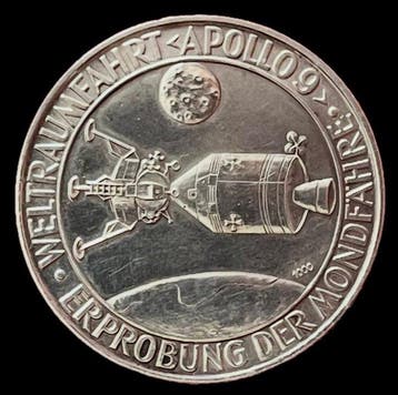 Allemagne. Medal USA 1969 - Apollo 9 / Silver XX cent. (Sans