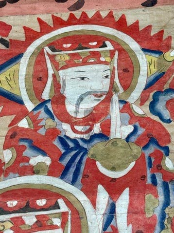 Eeuwenoud schilderij - deksel - Yao-volk - Cambodja (Zonder
