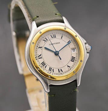 Cartier - Cougar Small Model Gold & Steel - W35005B6 -, Nieuw