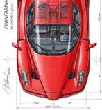 Kleury.art - Industrial Blueprint: The Ferrari Enzo (Type
