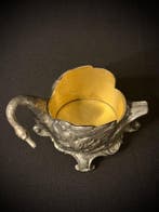 Jardinière - Étain (argenté) - Laiton (doré) - vaisseau, Antiquités & Art