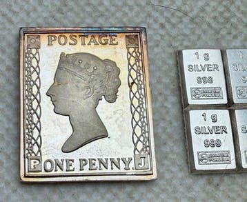 Duitsland, Cookeilanden, Engeland. Lote 9 lingotes plata 999