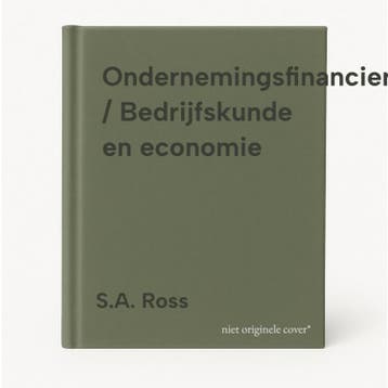 Ondernemingsfinanciering / Bedrijfskunde en economie, Boeken, Economie, Management en Marketing, Verzenden, Gelezen, S.A. Ross
