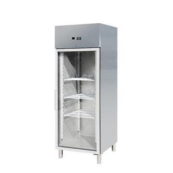 RVS koelkast met glazen deur GN2/1 650-610 Liter -2° tot +8°, Verzenden