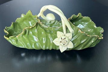 Majolica - Aspergeschep - Keramiek - 1920-1930 - Zeldzaam &