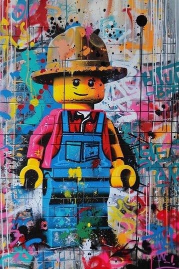 Dine Chanima (XX-XXI) - (XXL) Giant Lego Street Art