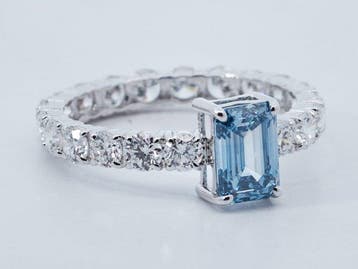 Zonder minimumprijs - Ring - 14 karaat Witgoud - 2.20ct. tw.