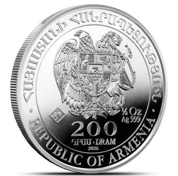 Armenië. 200 Dram 2026 – Noahs Ark – 1/2 oz Silver coin –