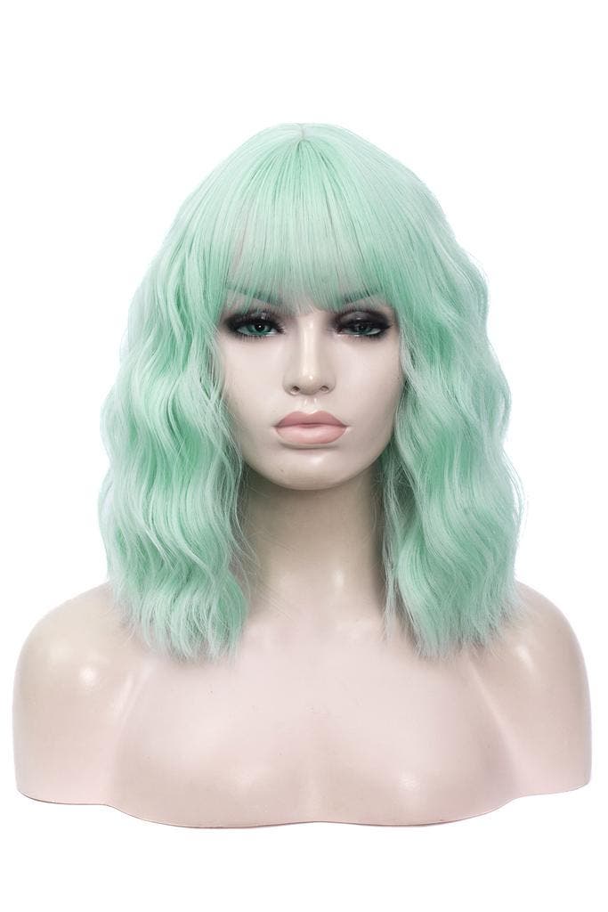 KIMU® Luxe Mint Groen Pruik Schouderlengte Rechte Pony Krull, Vêtements | Femmes, Costumes de carnaval & Vêtements de fête, Enlèvement ou Envoi