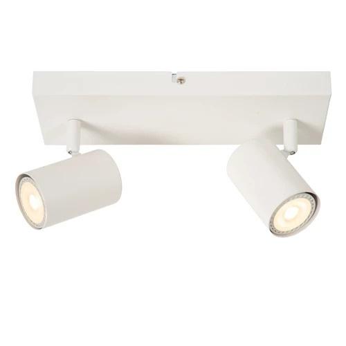 Lucide AMIGO Plafondspot 2xGU10 Wit, Huis en Inrichting, Lampen | Plafondlampen, Nieuw, Metaal, Verzenden