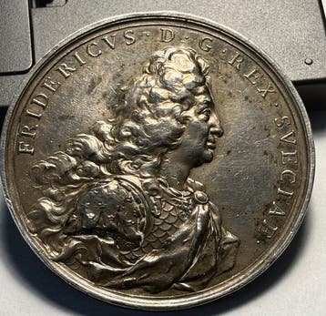 Zweden. Medal 1731 / Frederik I - House of Nobles in, Gestempeld