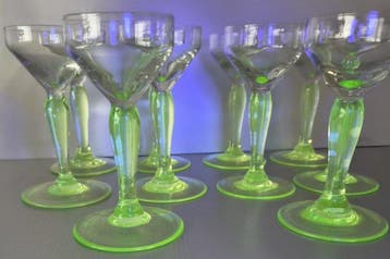 Portglas (20) - Uraniumglas, Antiek en Kunst
