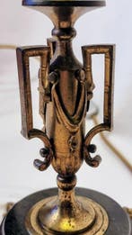 Tafellamp - Marmer, Glas, Messing - Prachtig en antiek, Antiek en Kunst