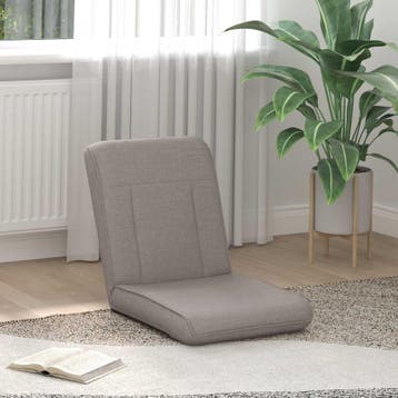 vidaXL Verstelbare vloostoel Taupe Stof, Verzenden, Nieuw