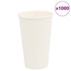 vidaXL Papieren koffiekopjes 1000 st 16oz 400 ml wit, Verzenden