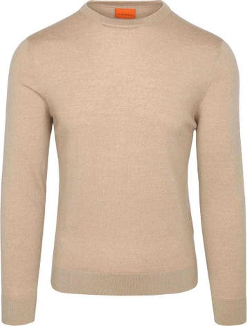 Suitable Merino Pullover Sand maat Maat 52/54 (L) Heren, Verzenden