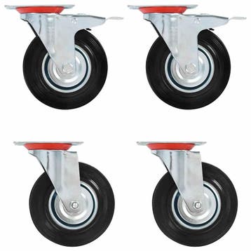 vidaXL Zwenkwielen 4 st 125 mm, Verzenden, Nieuw