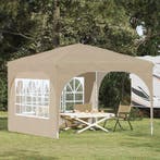 vidaXL Pop-up Feesttent 290 x 290 x 245 cm Crèmekleurig, Verzenden, Nieuw