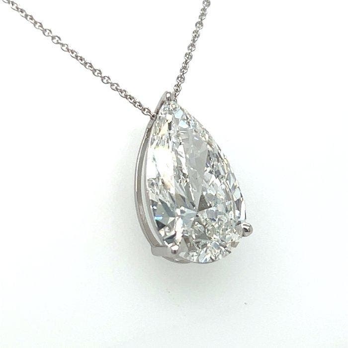 Halsketting - 14 karaat Witgoud - 7.00ct. tw. Diamant, Handtassen en Accessoires, Kettingen
