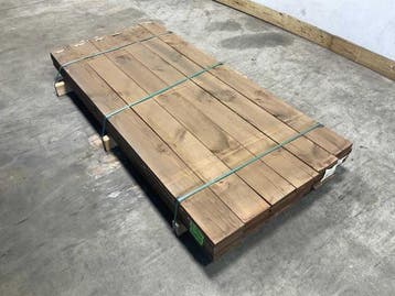 Veiling - 54x Grenen schuttingplanken KDI bruin 200x16x1,5cm