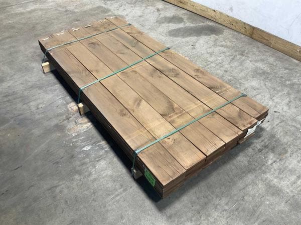 Veiling - 54x Grenen schuttingplanken KDI bruin 200x16x1,5cm, Doe-het-zelf en Bouw, Hout en Planken
