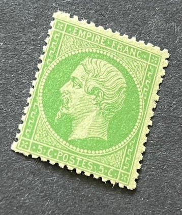 Frankrijk 1862 - Klassiek Frankrijk 5c groen Napoléon luxe