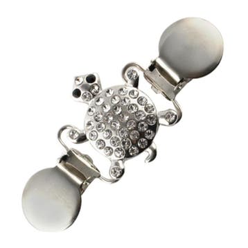 Fako Bijoux - Vestsluiting - Vestclip - Schildpad - Kristal, Verzenden