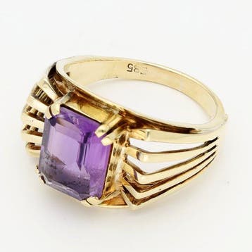 Ring - 14 karaat Geel goud - Spinel, Nieuw